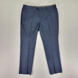 Calvin‎ Klein Men's Dress Pant Trousers Navy Blue SKSKIN Wool Stretch 40x30 SLIM